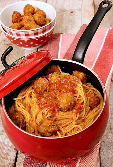 spaghetti con le polpette per save the children