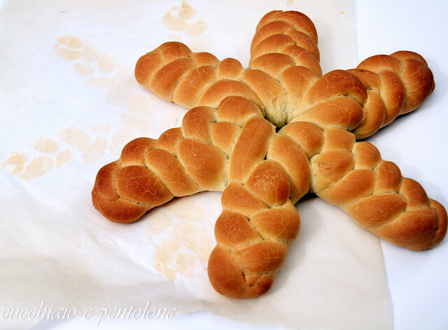 stella intrecciata di pane casereccio