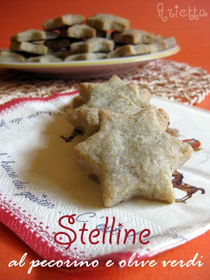 Stelline al pecorino e olive verdi