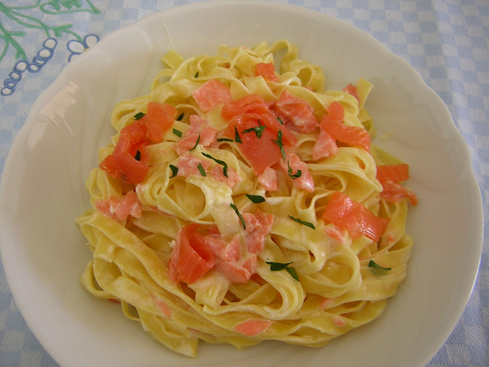 Tagliatelle al salmone affumicato