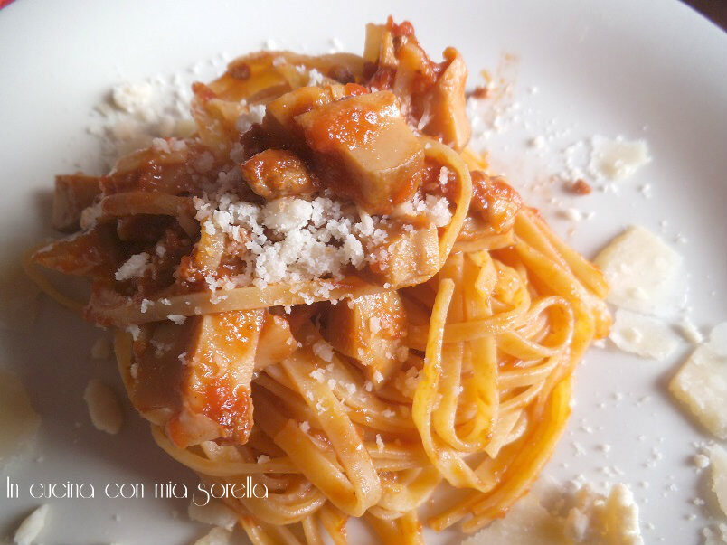 Tagliolini al ragù truccato