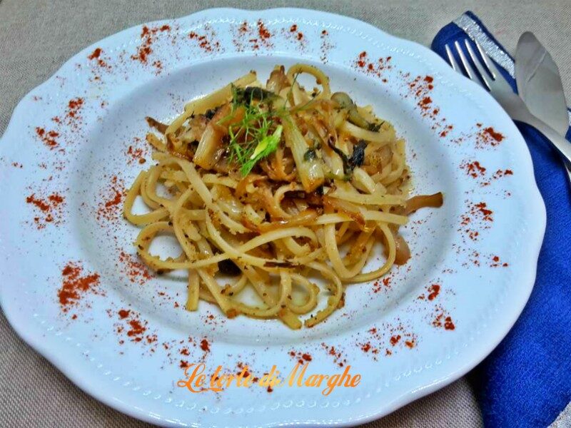 Tagliolini con finocchio e pane croccante