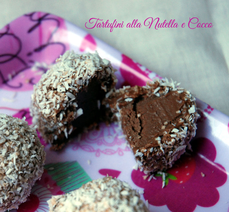Tartufini Nutella e Cocco, ricetta senza cottura