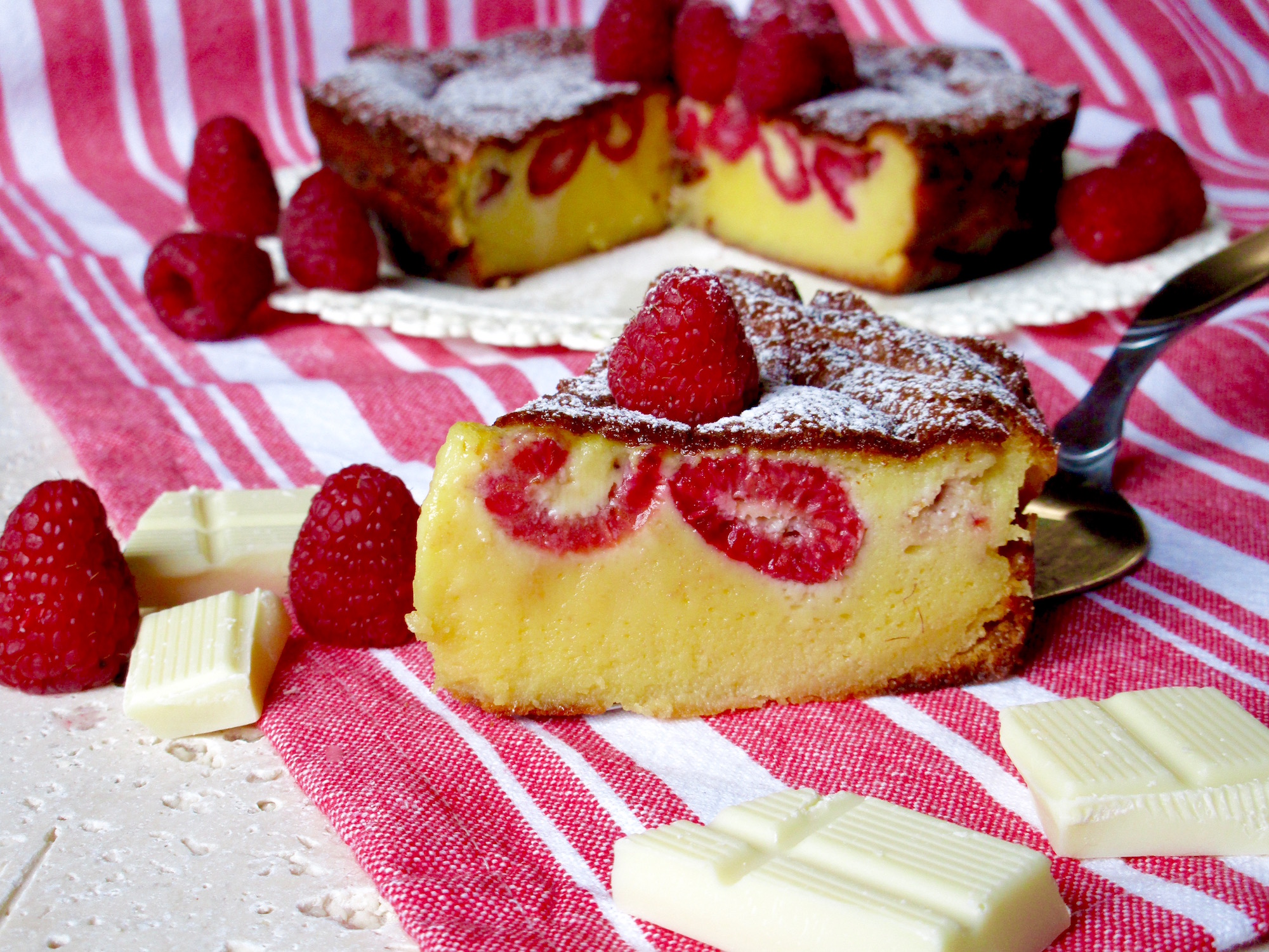 Torta al Cioccolato Bianco e Lamponi 4 Ingredienti