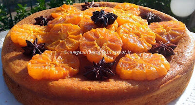 Torta alla ricotta con mandarini caramellati e anice stellato