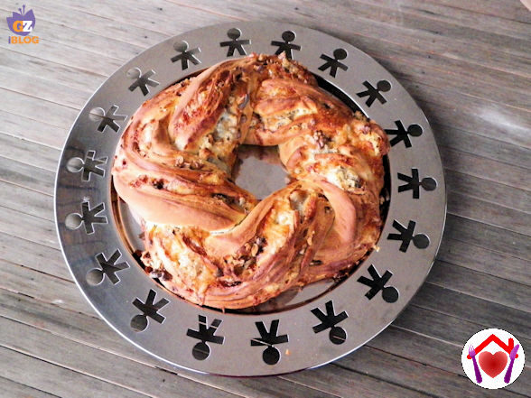 Torta angelica con gorgonzola e noci