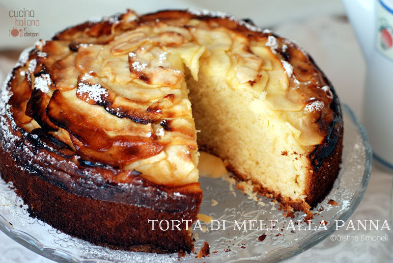 Torta di mele alla panna