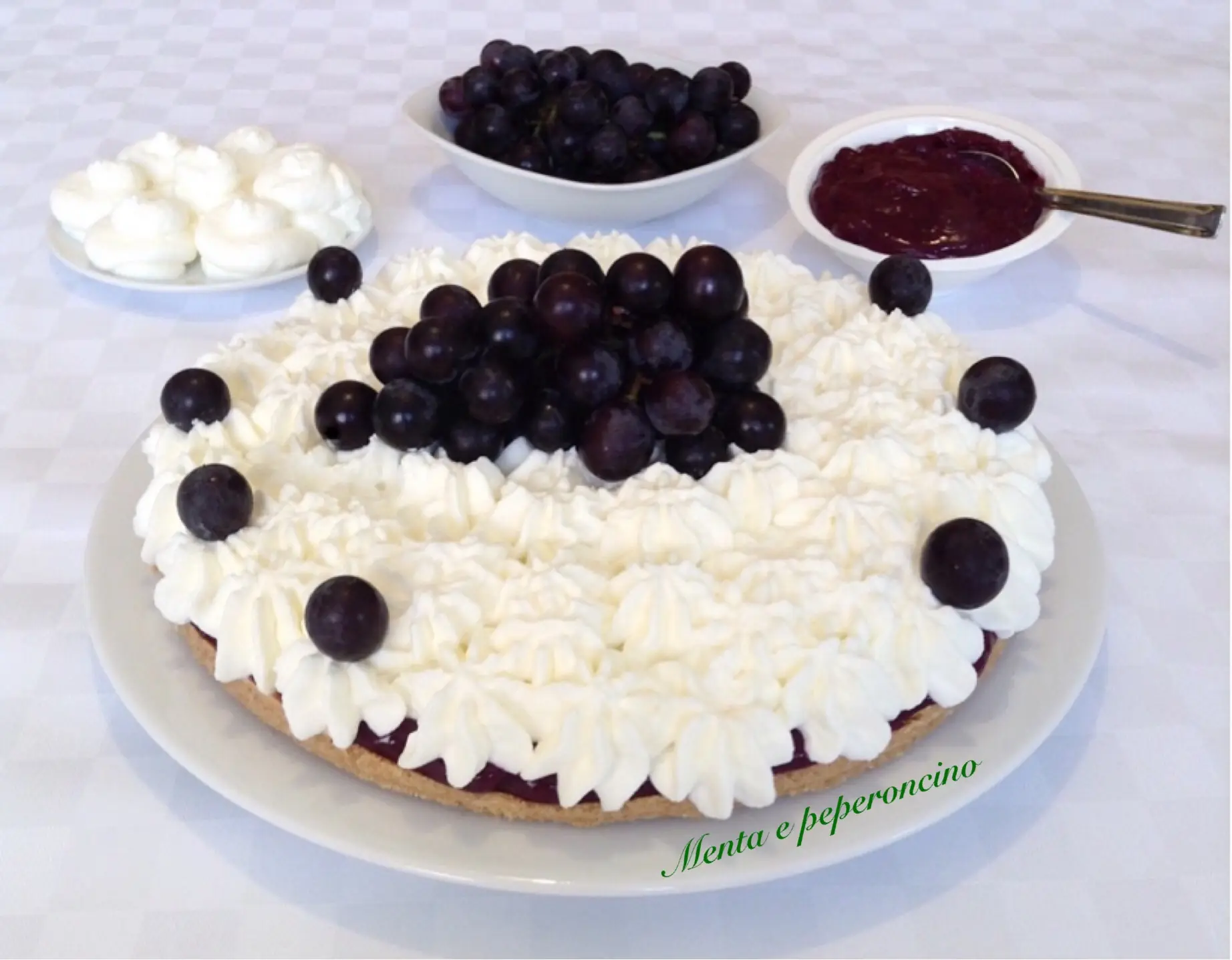 Torta fredda con sugoli e panna