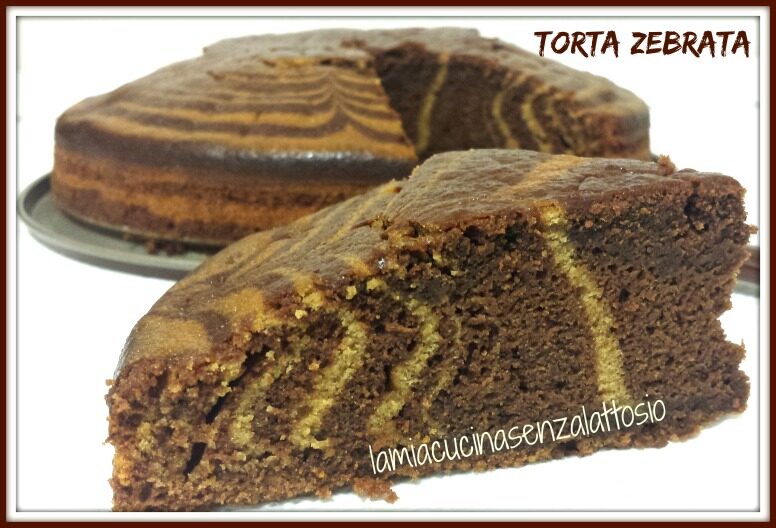 Torta zebrata senza uova senza lattosio