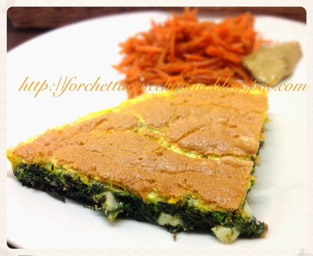Tortino di spinaci in spuma dorata
