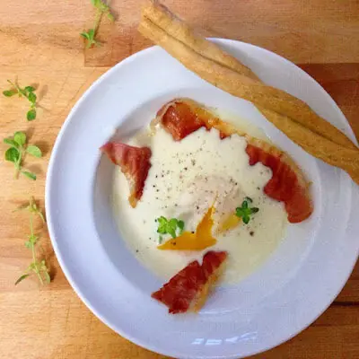 Uova, prosciutto e formaggio