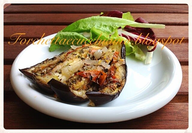 Ventagli di melanzane al forno