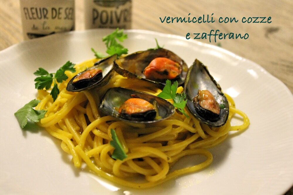 Vermicelli con cozze e zafferano