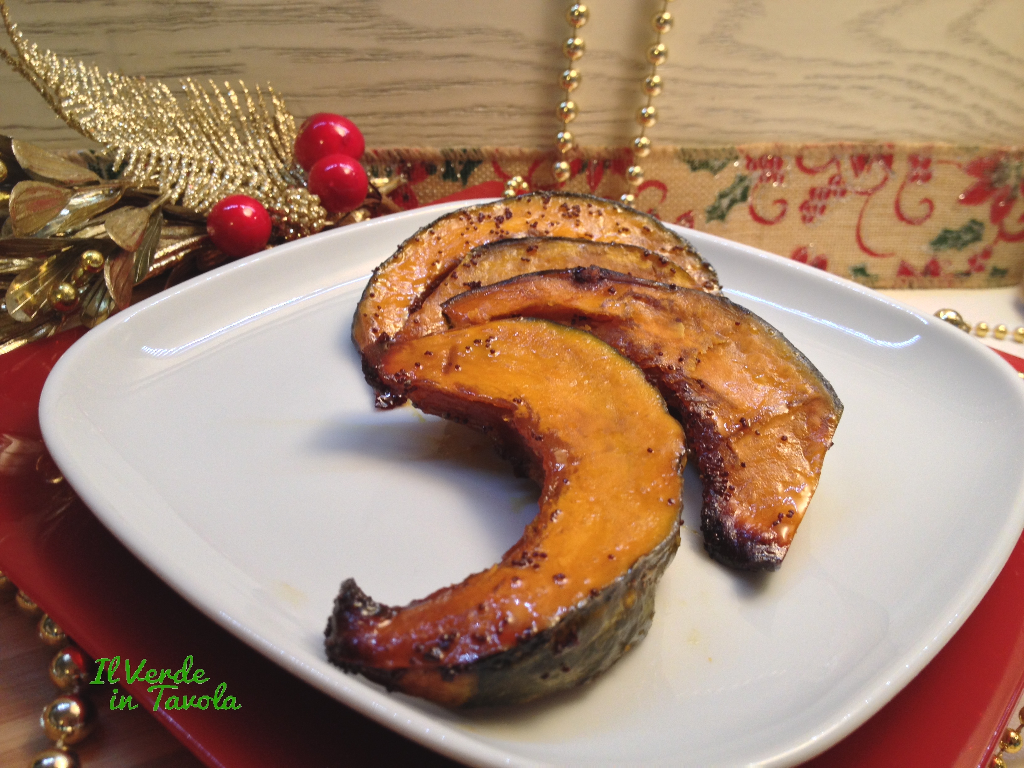 Zucca al forno in agrodolce