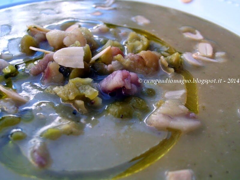 Zuppa di castagne e piselli secchi