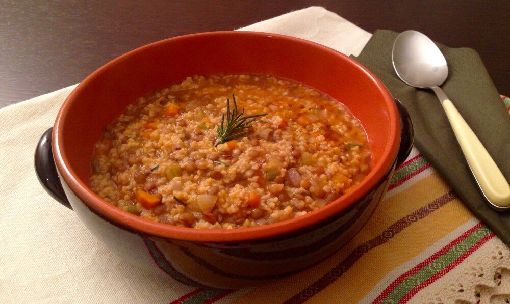 Zuppa di miglio e lenticchie