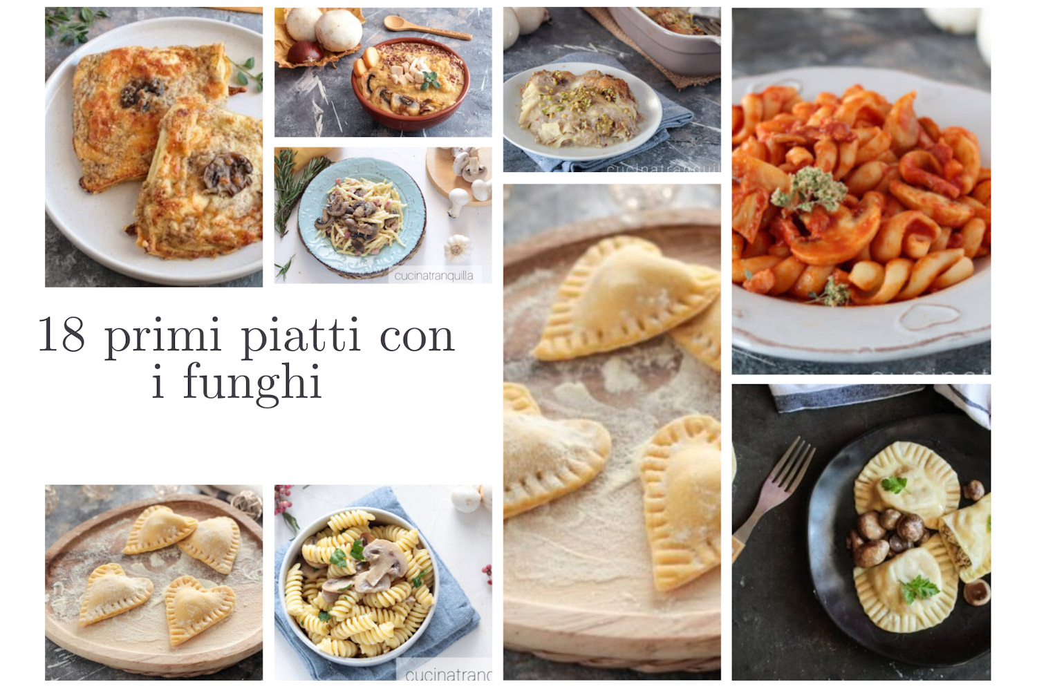 18 primi piatti con i funghi