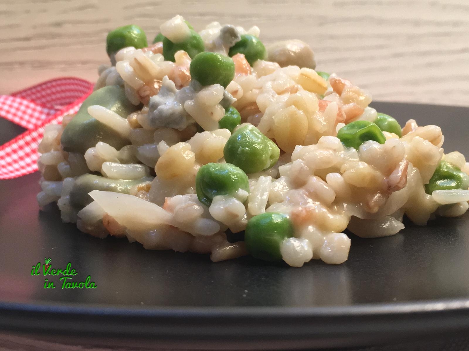 5 cereali fave, piselli e gorgonzola
