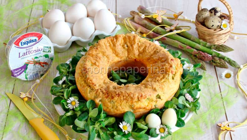 A pasqua salviamoci con il ciambellone salato con fiocchi di latte!