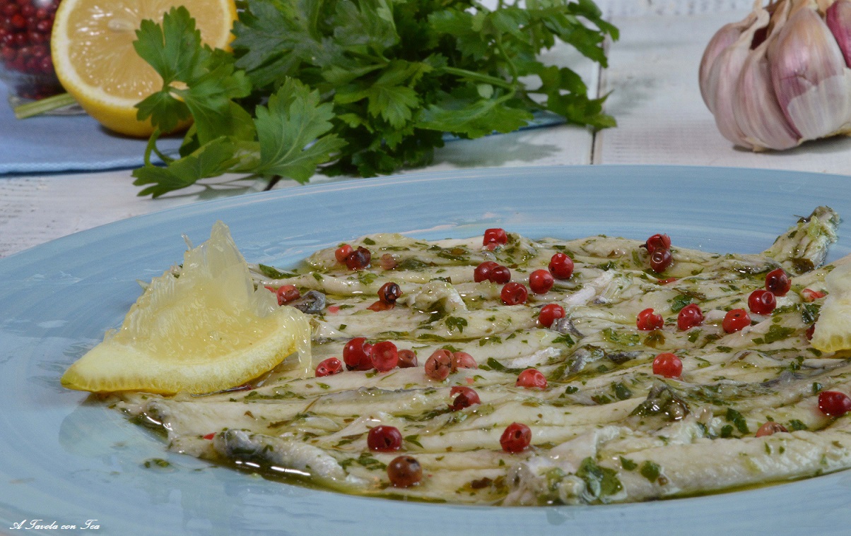 Acciughe (alici) marinate alla siciliana