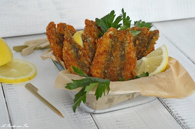 Acciughe fritte impanate super croccanti