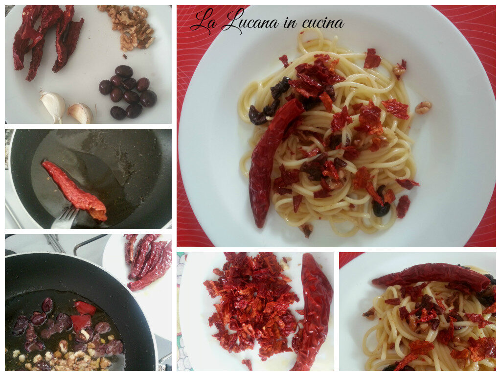 Aglio, olio e fantasia con peperoni cruschi