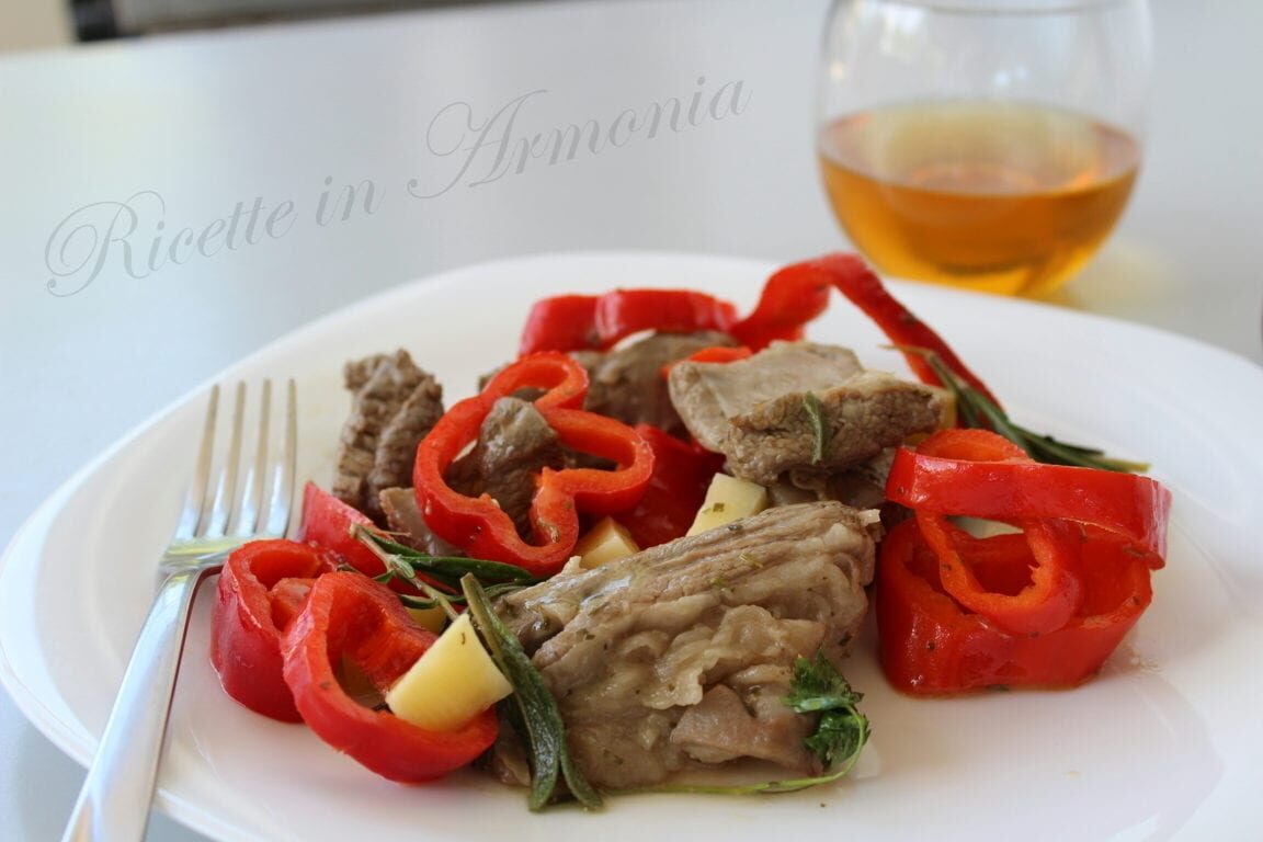 Agnello con patate e peperoni!