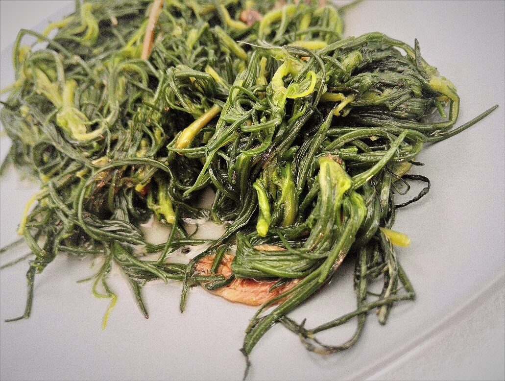 Agretti alle acciughe (barba dei frati)