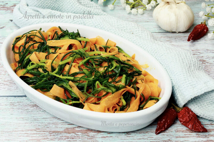 Agretti e carote in padella
