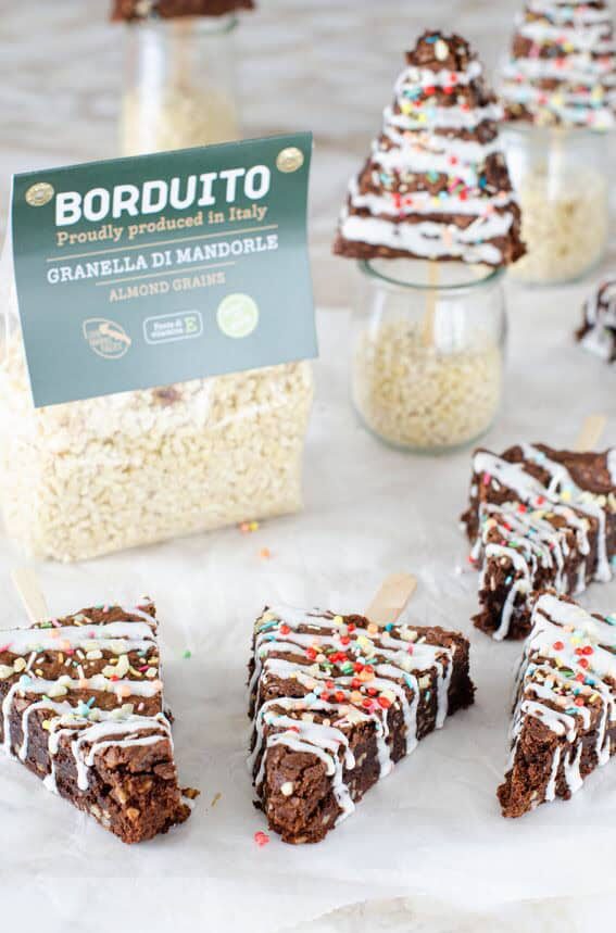 Alberi di natale brownies al cioccolato senza burro