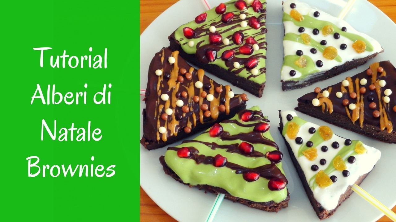 Alberi di natale fit brownies con video tutorial