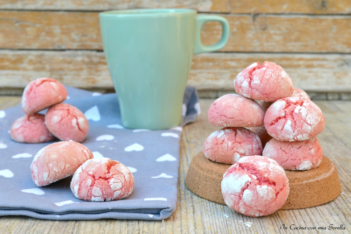 Alchermes crinkle cookies