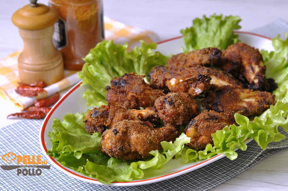 Alette di pollo al forno croccanti e speziate
