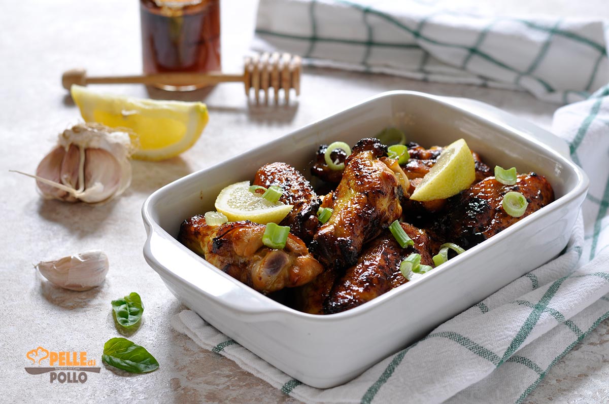 Alette di pollo al miele e limone