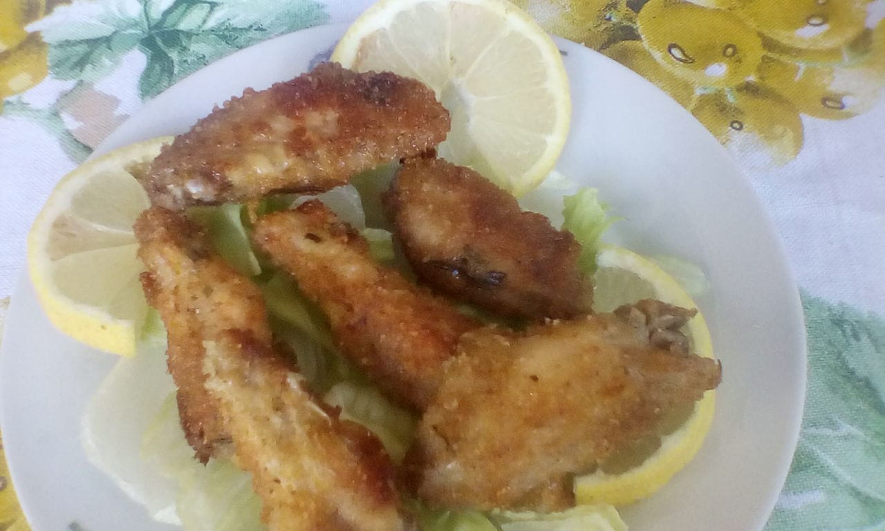 Alette di pollo impanate al forno