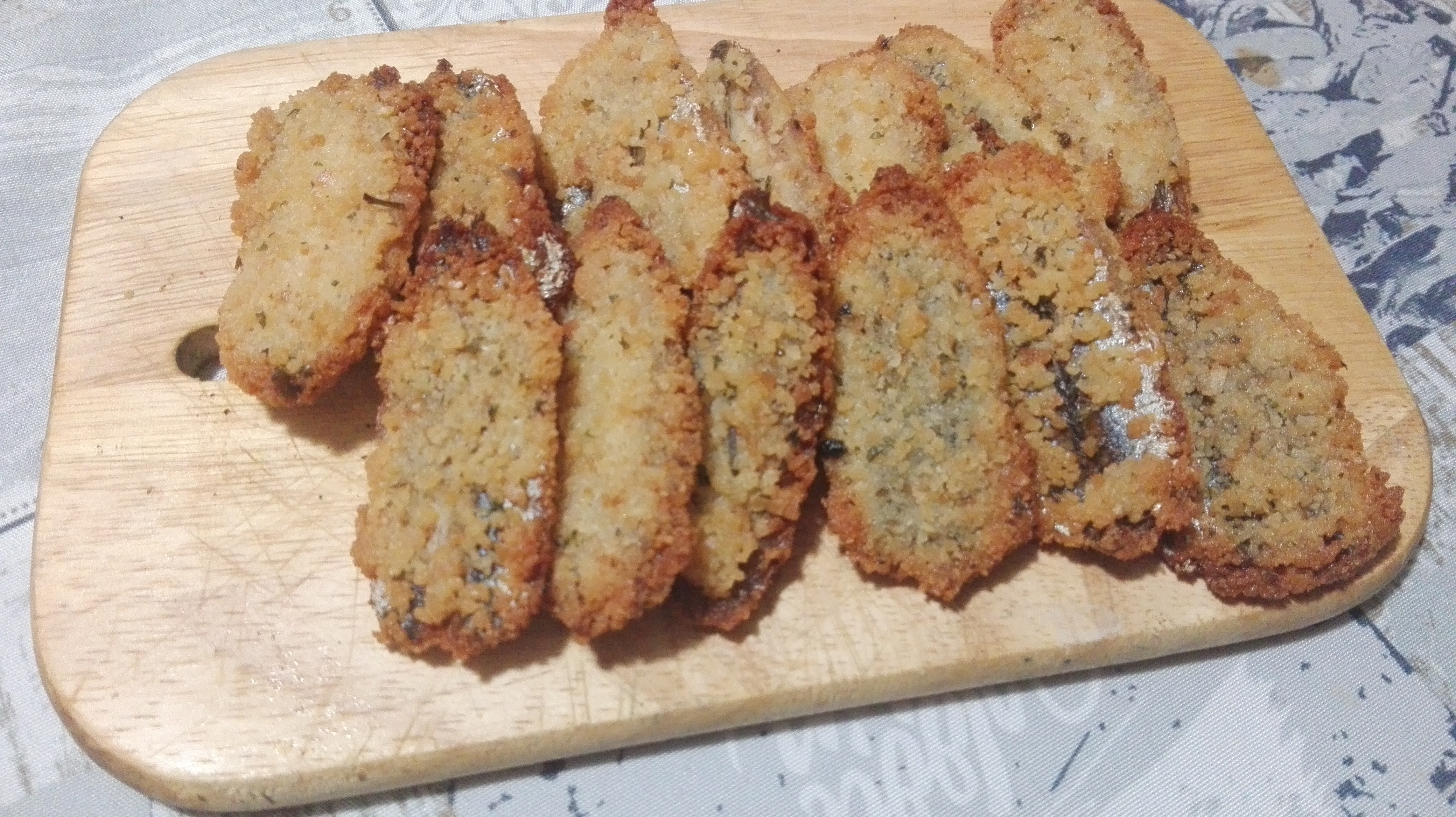 Alici impanate al forno