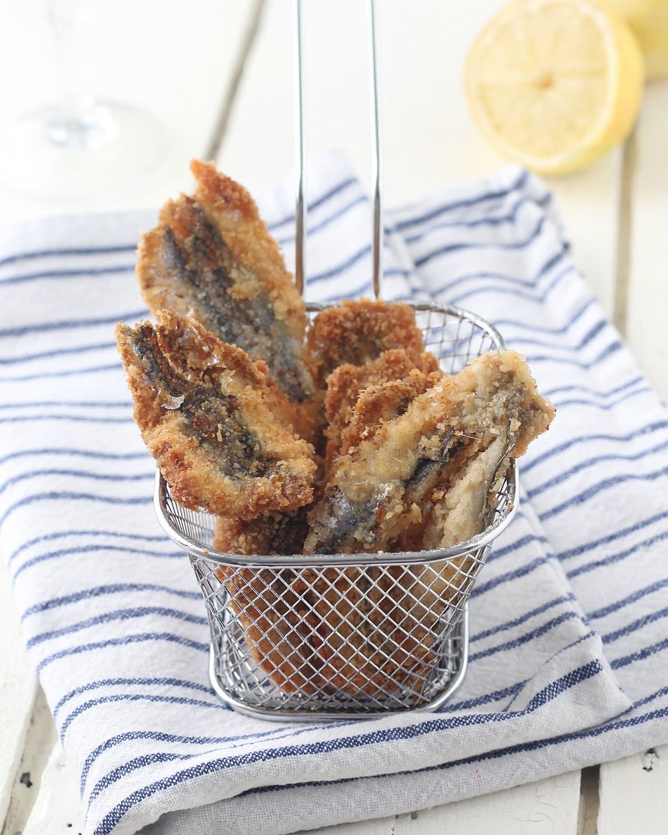 Alici impanate e fritte