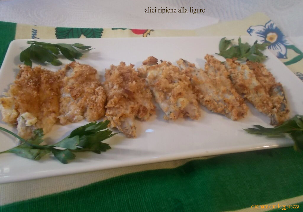 Alici ripiene alla ligure