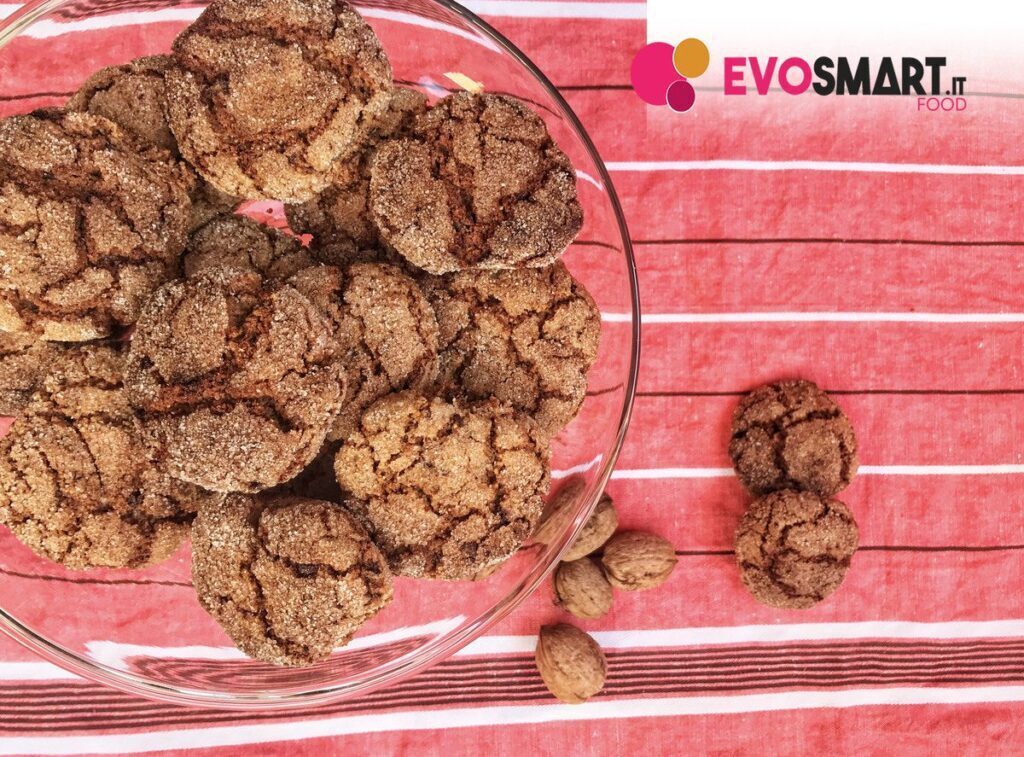 Amaretti morbidi alle noci con cioccolato fondente (bimby)