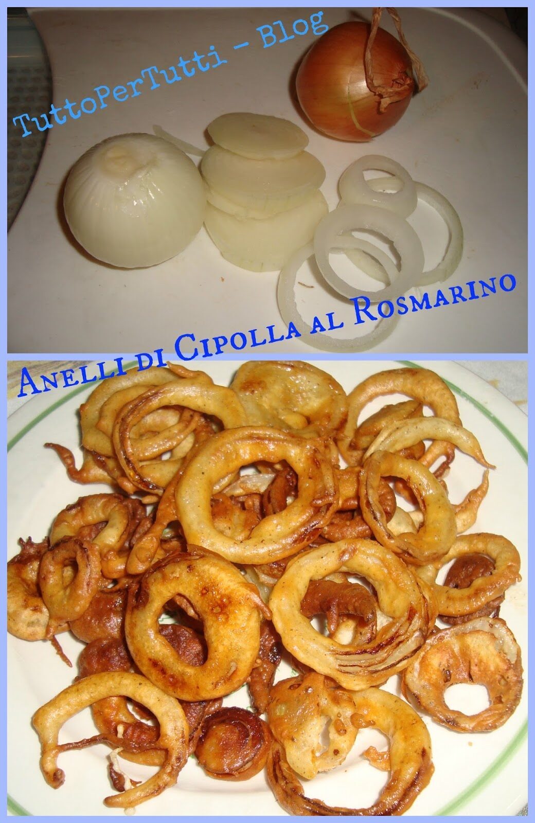 Anelli di cipolla al rosmarino