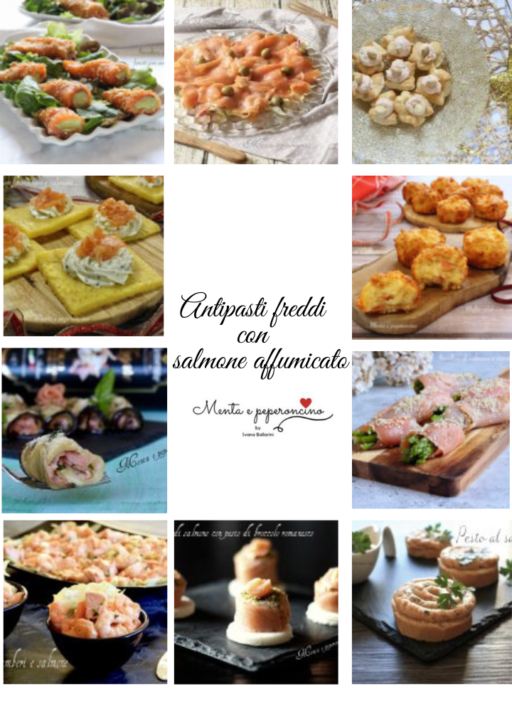Antipasti freddi con salmone affumicato