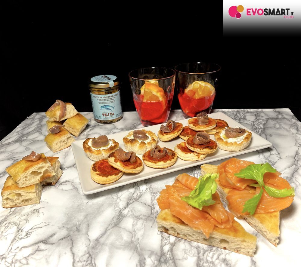 Antipasto con le acciughe testa conserve: la qualità in tavola