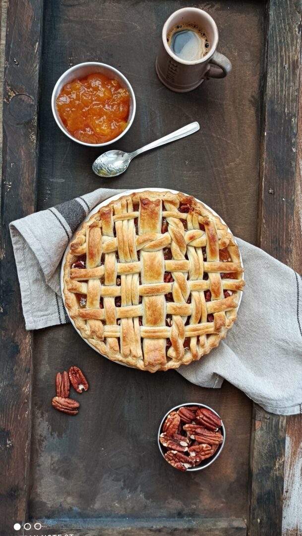 Apricot pecan pie