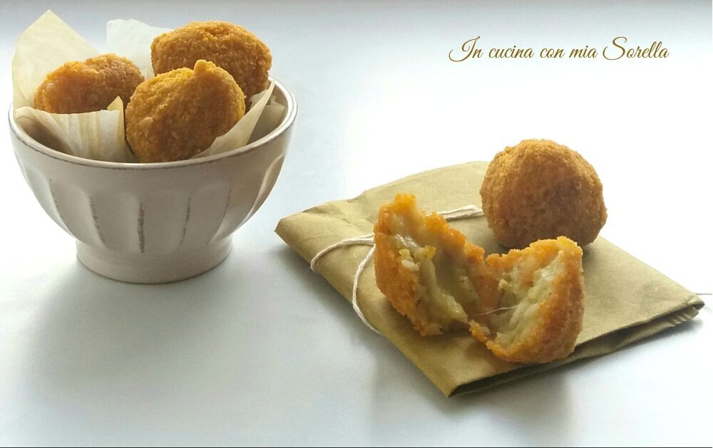 Arancini al pesto o arancine di riso al pesto