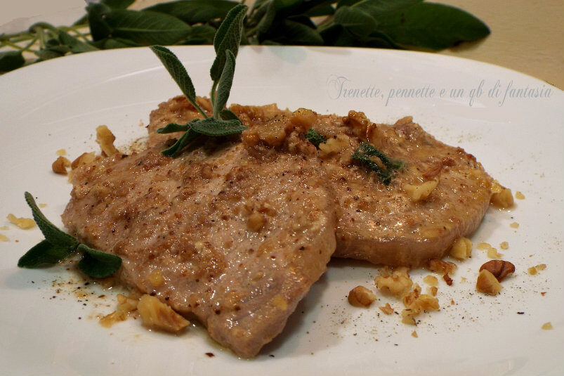 Arista di maiale con crema alle noci