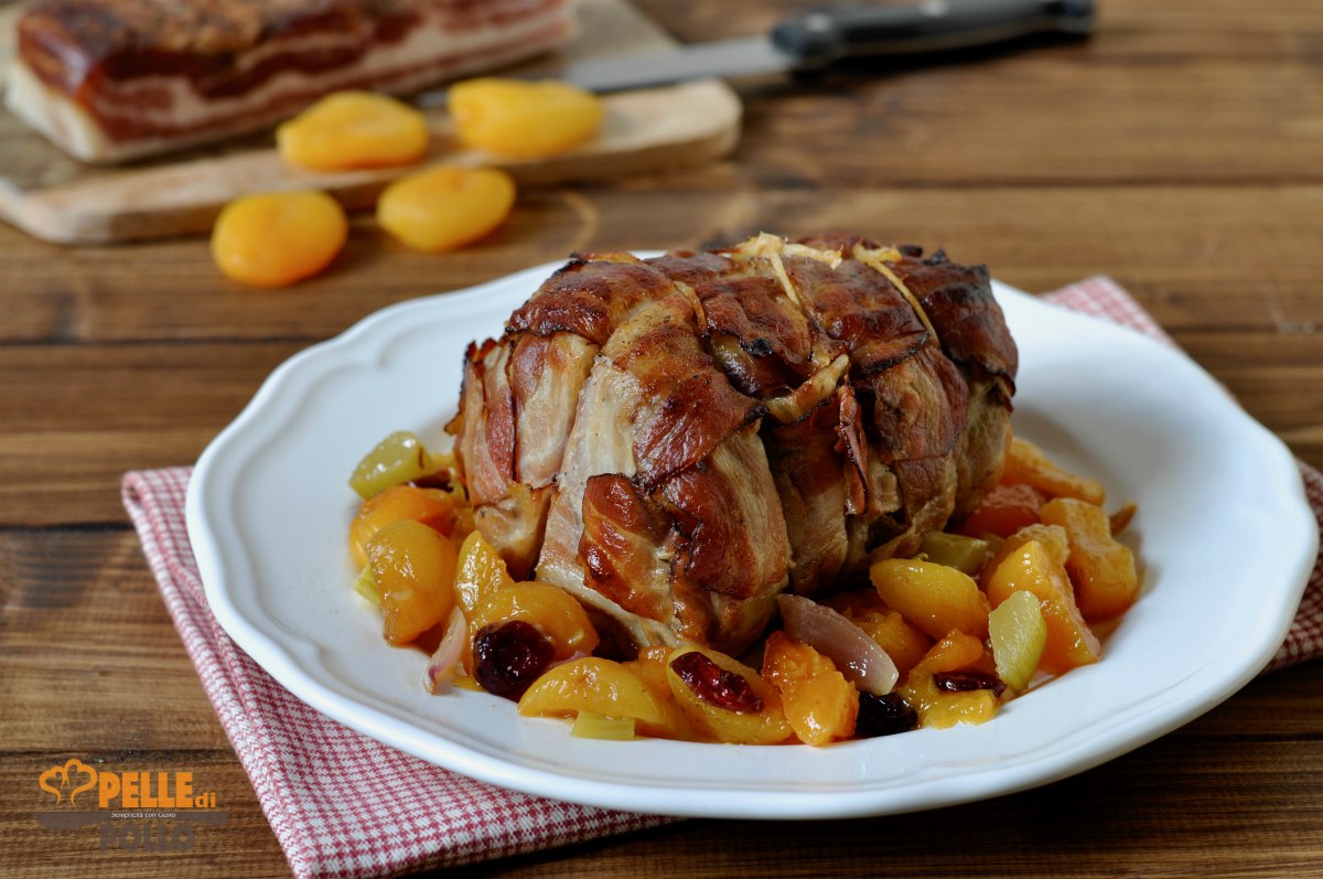 Arista di maiale con frutta secca al forno