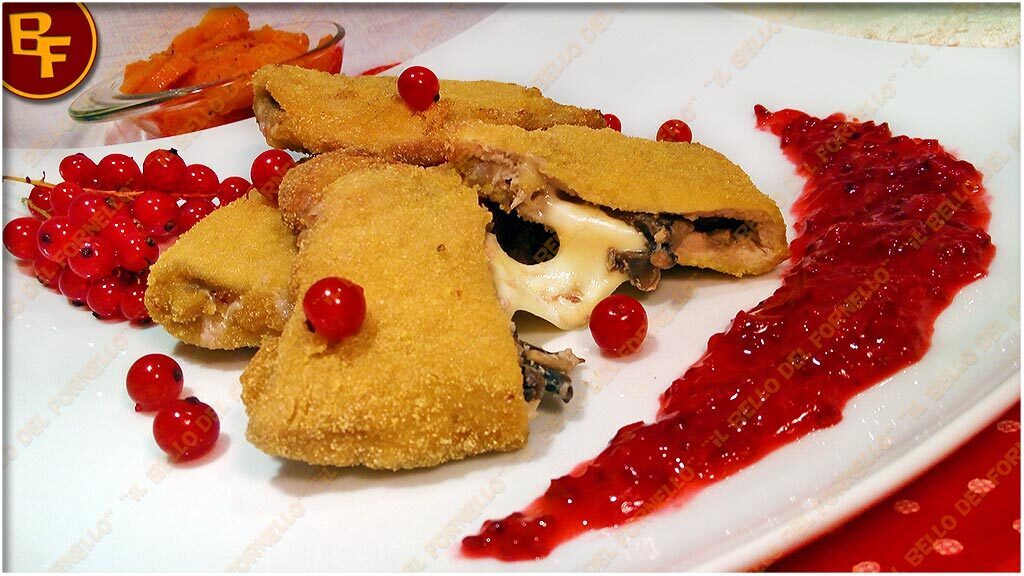 Arista di maiale con funghi e salsa ribes