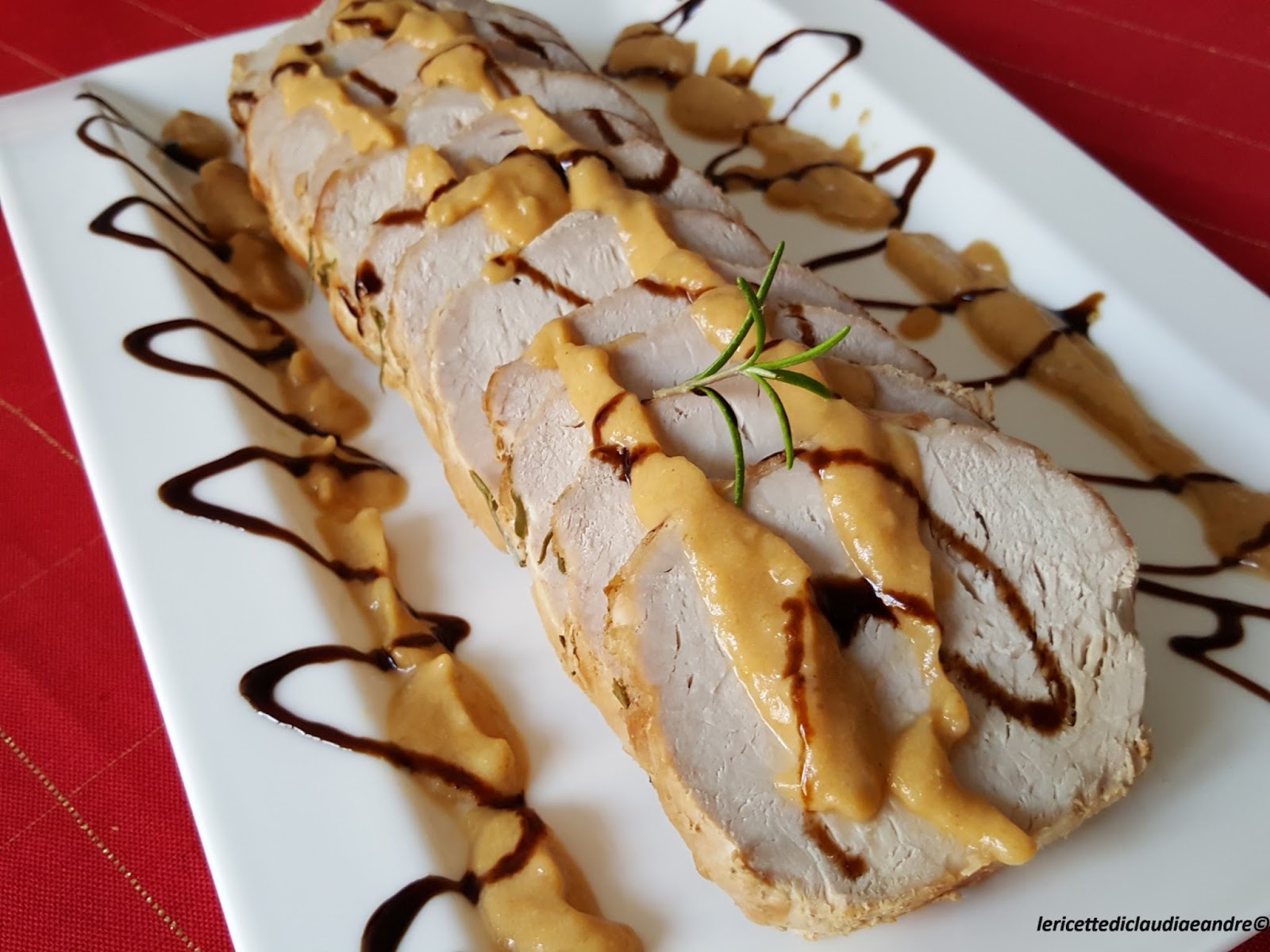 Arrosto di lonza con crema di topinambur