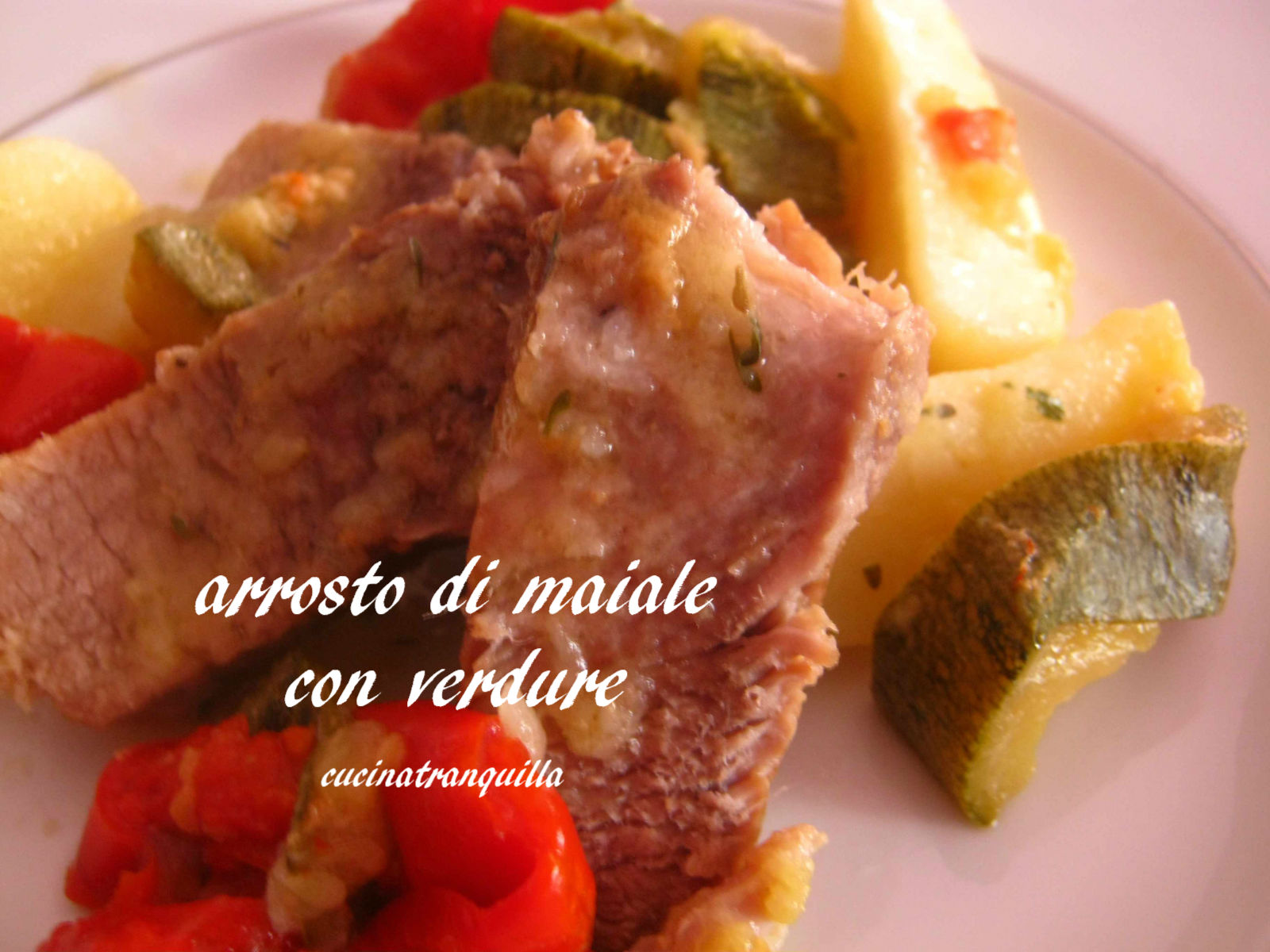 Arrosto di maiale con verdure