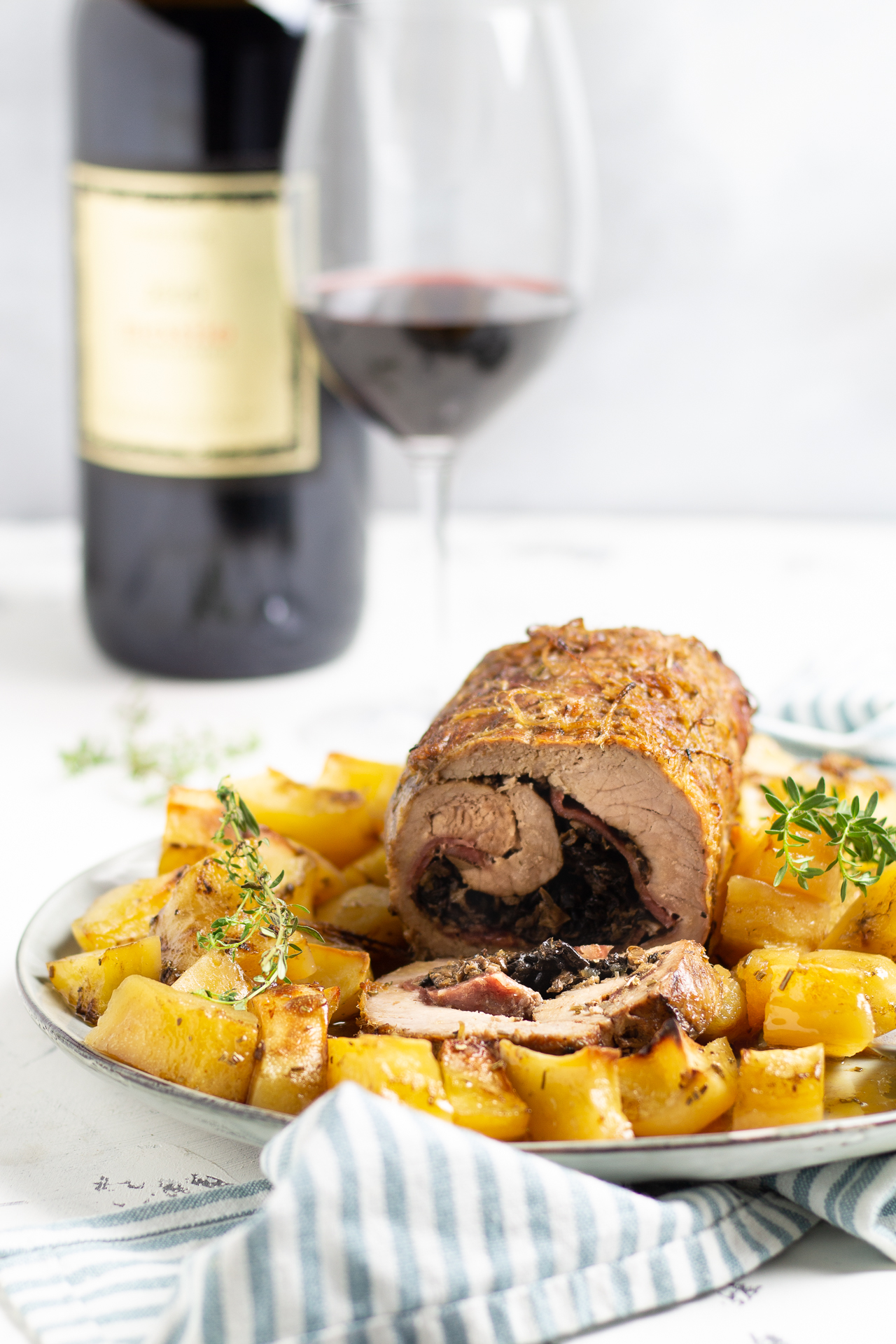 Arrosto di vitello con funghi porcini